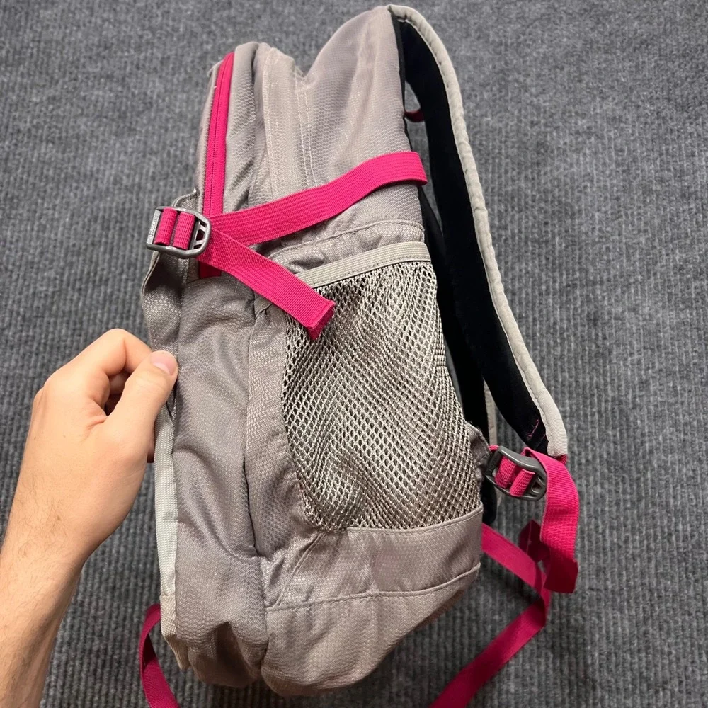 JanSport Agave 32L Backpack Grey Pink Hiking School Daypack T14F laptop bag